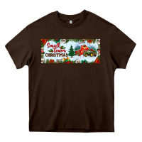 Chocolate Brown small town christmas Heavy Core Tee - BundleAndBundleShop