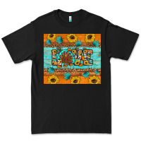 Black Sunflower Leopard Thanksgiving Love Premium Tee - Artiststas