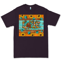 Plum Sunflower Leopard Thanksgiving Love Premium Tee - Artiststas