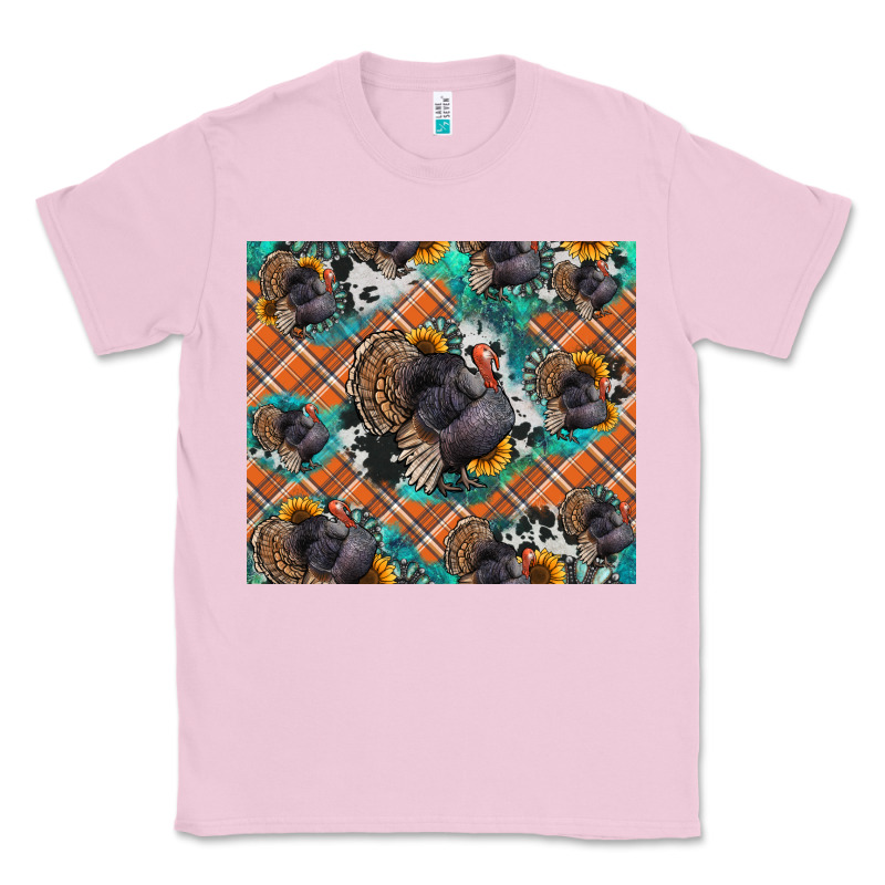 Thanksgiving Turkey Sunflower Turquoise Classic Tee by NancyCooperArtShop | Teevron