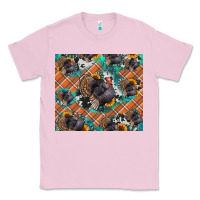 Bubblegum Pink Thanksgiving Turkey sunflower turquoise Classic Tee - NancyCooperArtShop