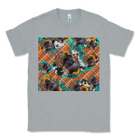 Heather Grey Thanksgiving Turkey sunflower turquoise Classic Tee - NancyCooperArtShop