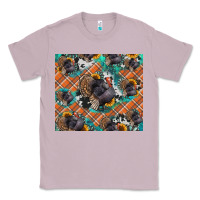 Lilac Thanksgiving Turkey sunflower turquoise Classic Tee - NancyCooperArtShop