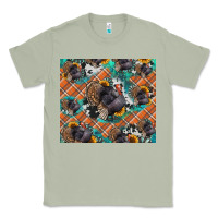 Matcha Thanksgiving Turkey sunflower turquoise Classic Tee - NancyCooperArtShop