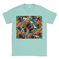 Seafoam Thanksgiving Turkey sunflower turquoise Classic Tee - NancyCooperArtShop