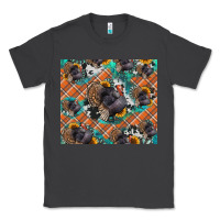 Smoke Thanksgiving Turkey sunflower turquoise Classic Tee - NancyCooperArtShop