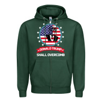 Sports Green DONALD TRUMP 2016 WE SHALL OVERCOMB Zipper Hoodie - Bettercallsaul