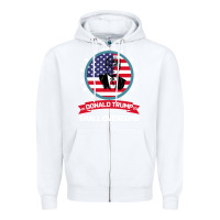 White DONALD TRUMP 2016 WE SHALL OVERCOMB Zipper Hoodie - Bettercallsaul