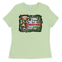 Matcha all i want for christmas is a cow Ladies Tee - RanaPortraitStore