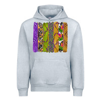 Heather Grey Mardi Gras Brushstrokes Urban Hoodie - BundleAndBundleShop