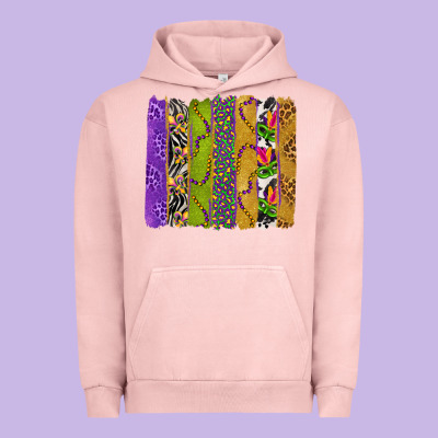Mardi Gras Brushstrokes Urban Hoodie Designed By Bundleandbundleshop