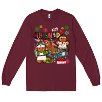 Burgundy oh snap christmas Long Sleeve Tee - MaliasSmallBusiness
