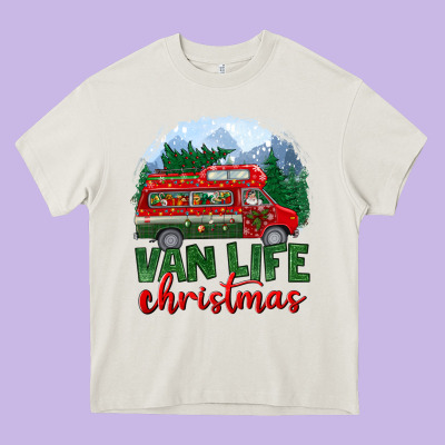Van Life Christmas Heavy Core Tee Designed By Bundleandbundleshop