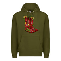 Army Green Christmas boots Premium Hoodie - JahusDesignShop