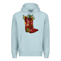 Blue Mist Christmas boots Premium Hoodie - JahusDesignShop