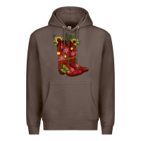 Coffee Christmas boots Premium Hoodie - JahusDesignShop