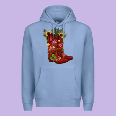 Christmas Boots Premium Hoodie Designed By Jahusdesignshop
