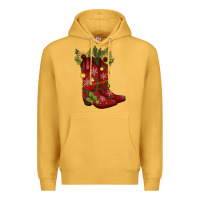 Mustard Christmas boots Premium Hoodie - JahusDesignShop