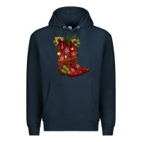 Navy Christmas boots Premium Hoodie - JahusDesignShop