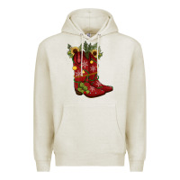 Oatmeal Heather Christmas boots Premium Hoodie - JahusDesignShop