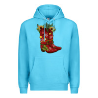 Ocean Blue Christmas boots Premium Hoodie - JahusDesignShop