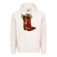 Pale Pink Christmas boots Premium Hoodie - JahusDesignShop