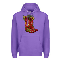 Purple Christmas boots Premium Hoodie - JahusDesignShop