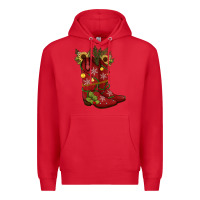 Red Christmas boots Premium Hoodie - JahusDesignShop