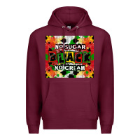 Burgundy no sugar no cream black tumbler Premium Hoodie - CowGirlArtShop