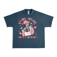 Midnight Navy dead inside but it's valentine's Urban Heavy Tee - MaliasSmallBusiness