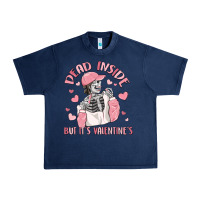 Navy dead inside but it's valentine's Urban Heavy Tee - MaliasSmallBusiness