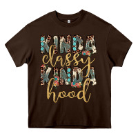 Chocolate Brown kinda classy kinda hood Heavy Core Tee - JahusDesignShop