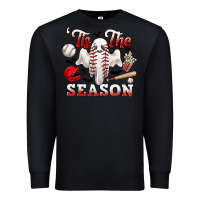 Black tis the season baseball halloween Premium Sweatshirt - CowGirlArtShop
