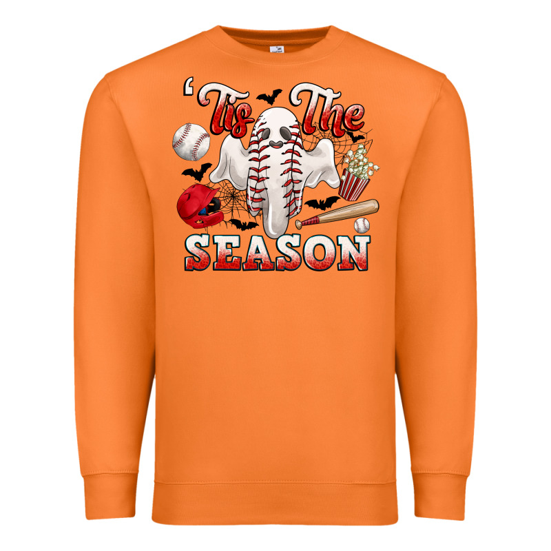 Tis The Season Baseball Halloween Premium Sweatshirt by CowGirlArtShop | Teevron