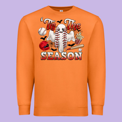 Tis The Season Baseball Halloween Premium Sweatshirt Designed By Cowgirlartshop