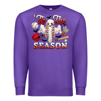 Purple tis the season baseball halloween Premium Sweatshirt - CowGirlArtShop