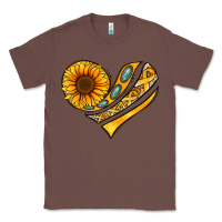 Chestnut Childhood Cancer Awareness heart Classic Tee - NancyCooperArtShop