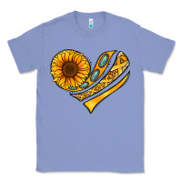 Colony Blue Childhood Cancer Awareness heart Classic Tee - NancyCooperArtShop