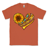 Copper Childhood Cancer Awareness heart Classic Tee - NancyCooperArtShop