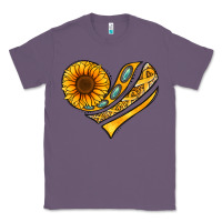 Lavender Childhood Cancer Awareness heart Classic Tee - NancyCooperArtShop
