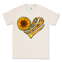 Natural Childhood Cancer Awareness heart Classic Tee - NancyCooperArtShop