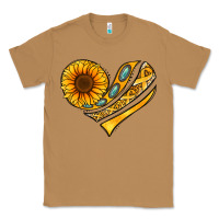 Toasted Coconut Childhood Cancer Awareness heart Classic Tee - NancyCooperArtShop