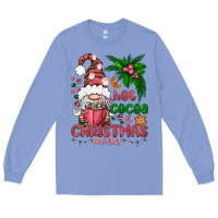 Colony Blue Pink Christmas hot cocoa and christmas movies Long Sleeve Tee - NancyCooperArtShop