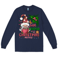 Pink Christmas Hot Cocoa And Christmas Movies Long Sleeve Tee | Teevron