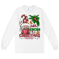 White Pink Christmas hot cocoa and christmas movies Long Sleeve Tee - NancyCooperArtShop