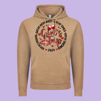 Girl's Trip Vintage Hoodie Designed By Maliassmallbusiness