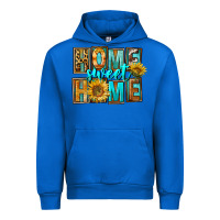 Cobalt Western Home Sweet Home Urban Hoodie - FaDigitalArtStudio
