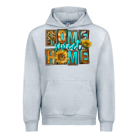 Heather Grey Western Home Sweet Home Urban Hoodie - FaDigitalArtStudio