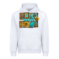 White Western Home Sweet Home Urban Hoodie - FaDigitalArtStudio