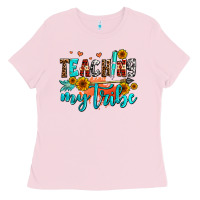 Bubblegum Pink teaching my tribe Ladies Tee - AdoDesignShop